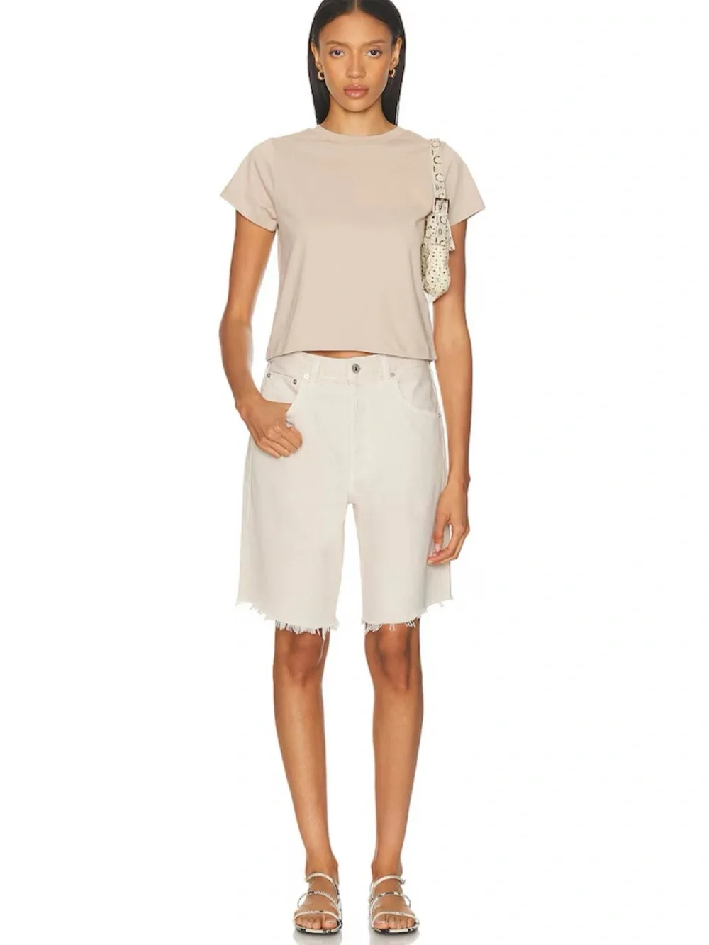 NWT CITIZENS OF HUMANITY AYLA SHORTS IN ALMONDETTE SZ 29 - Picture 1 of 10